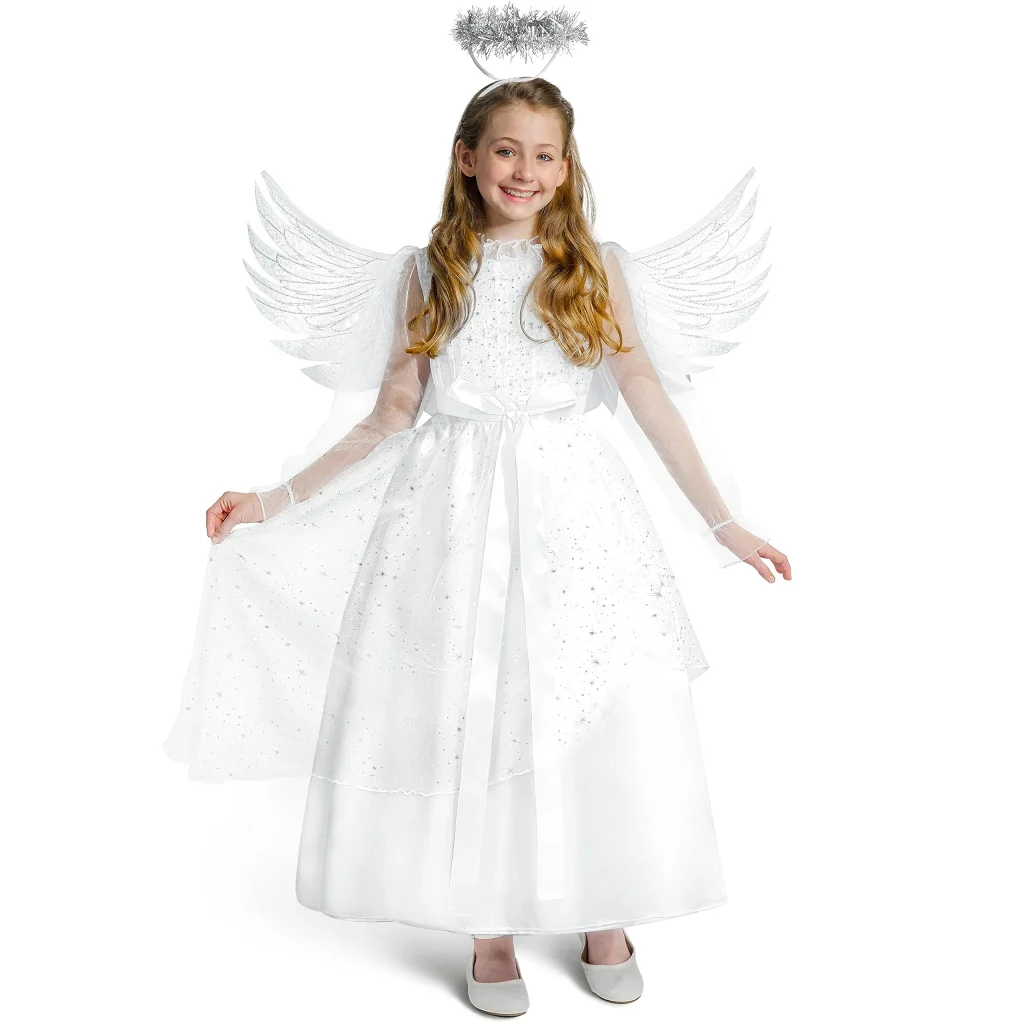 White Angel Costume for Girl