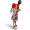 Girls Evil Clown Jester Dress Costume