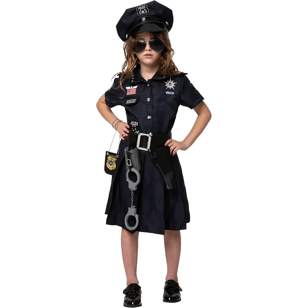 Halloween Police Girls Costume