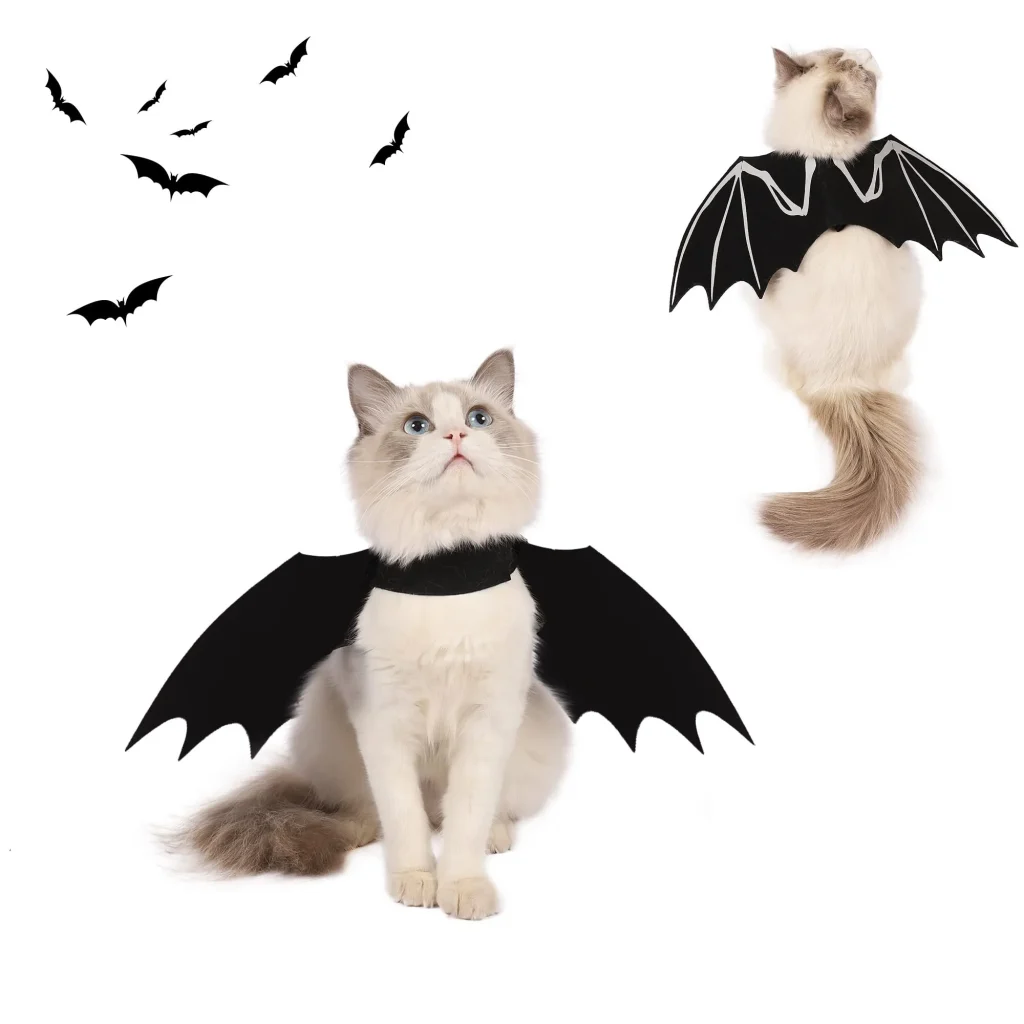Bat wings cat halloween costume