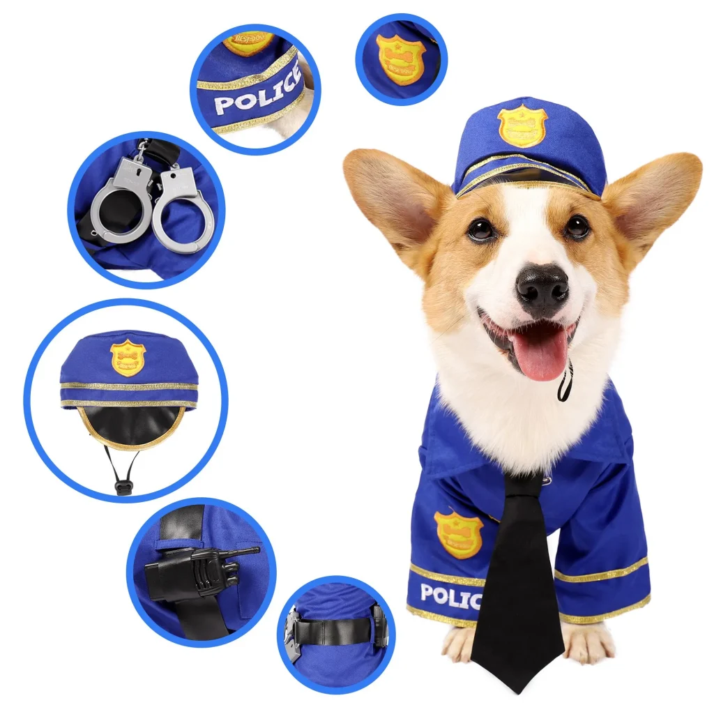 Police costume for dog