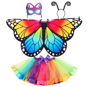 Halloween Rainbow Fairy-Butterfly Costume Set
