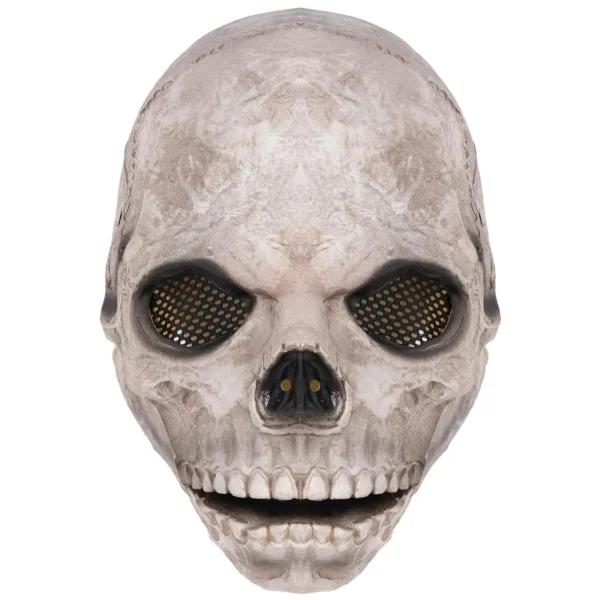 Halloween Skull Mask with Moving Jaw, Halloween Full Head Skull Mask