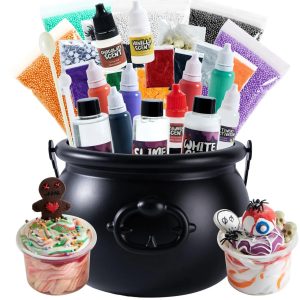 Halloween Slime Kit with Cauldron Kettle, Spooky Make Your Own