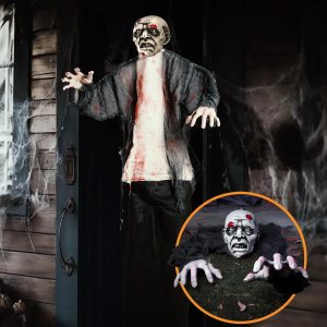 Halloween Hanging Zombie Groundbreaker with Posable Arms