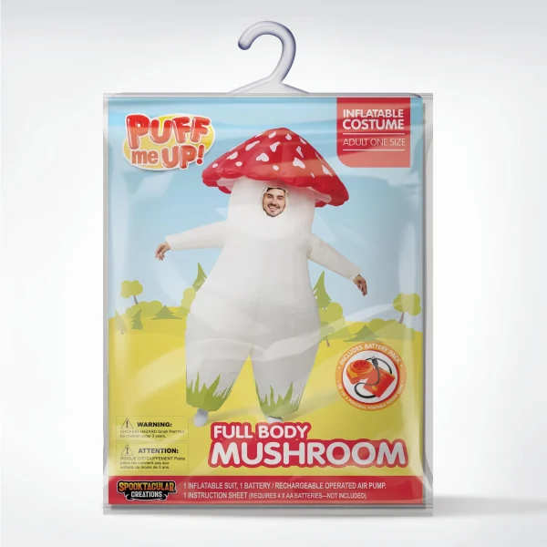 Halloween Inflatable Full Body Mushroom Costume-M