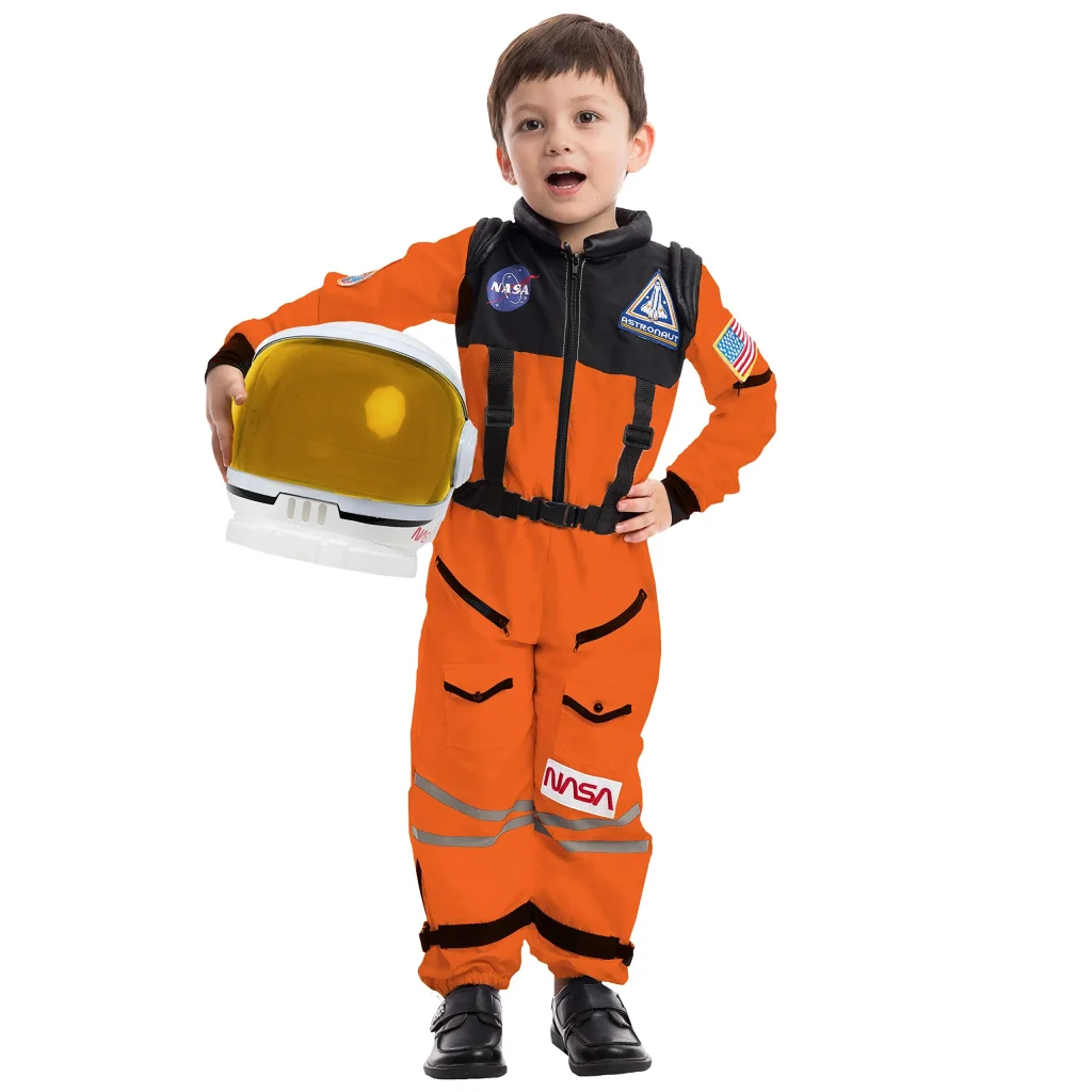 Orange Astronaut Costume Kids