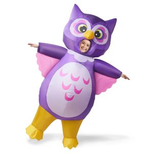 Kids Inflatable Purple Owl Costume
