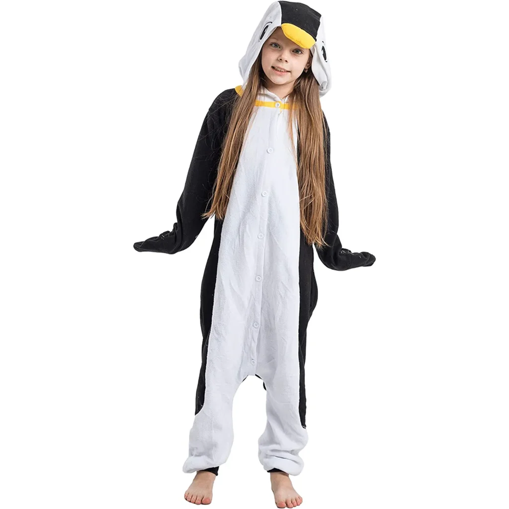 Kids penguin halloween pajamas