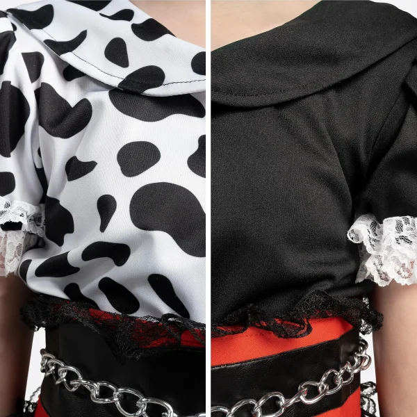Polka Dots Dress Set for Girls Halloween Costume