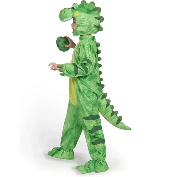 Realistic Light Green T-Rex Costume with Toy Egg