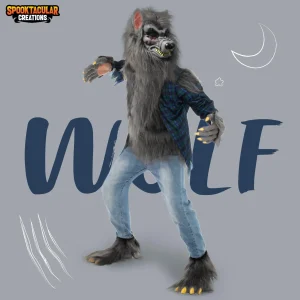 Scary Werewolf Halloween Kids Costume with Mask
