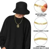 2pcs Chain Dollar Gold Necklace