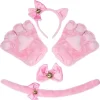 Spooktacular Creations 5 Pcs Kitty Cat Costume Accessories with Cat Ears Headband