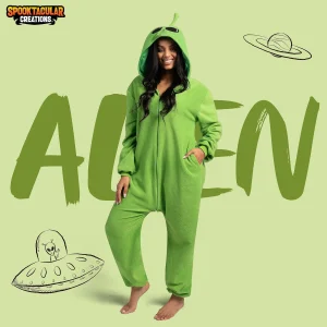 Adult Alien Pajama Plush Halloween Costume