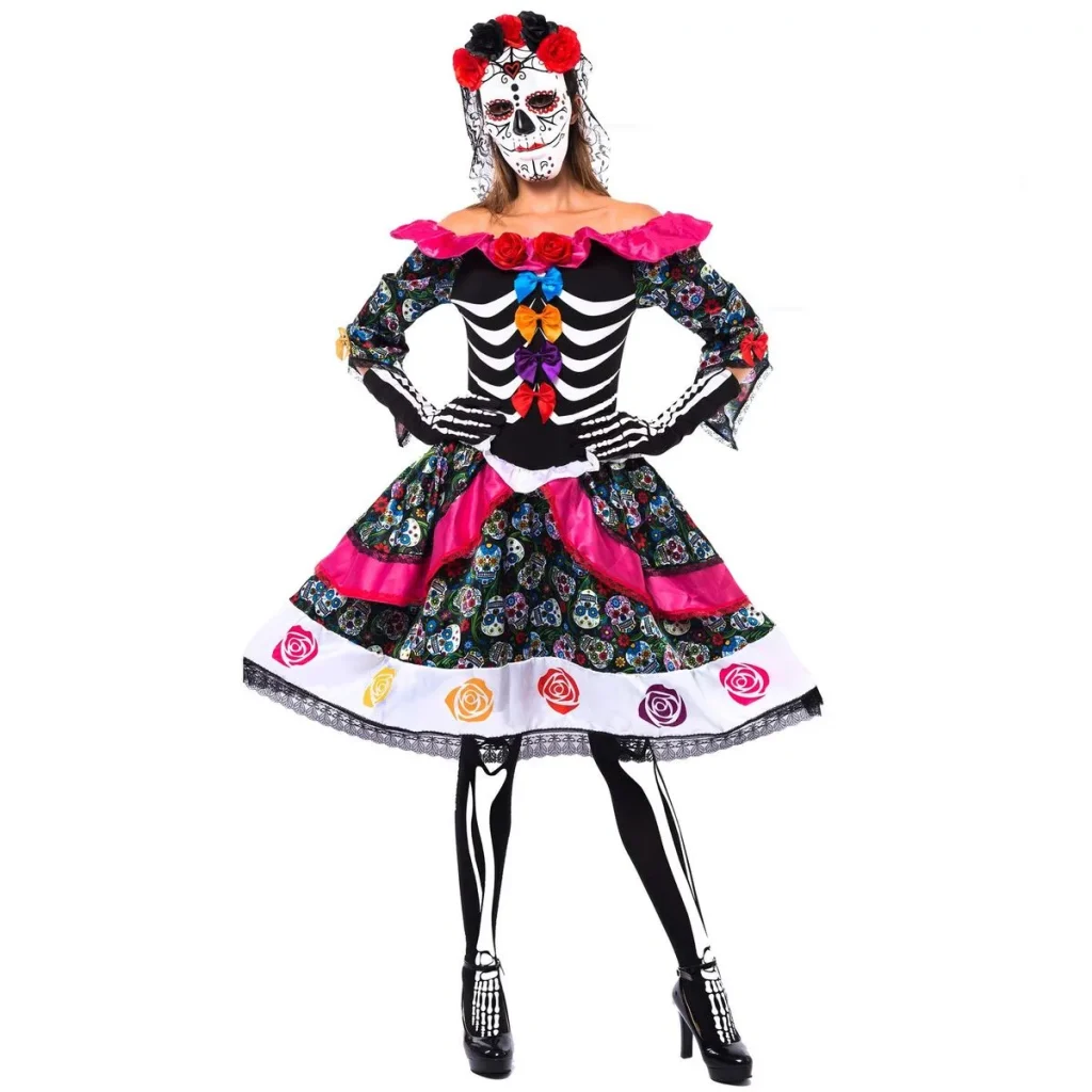 Women's Day of the Dead Halloween Costume: