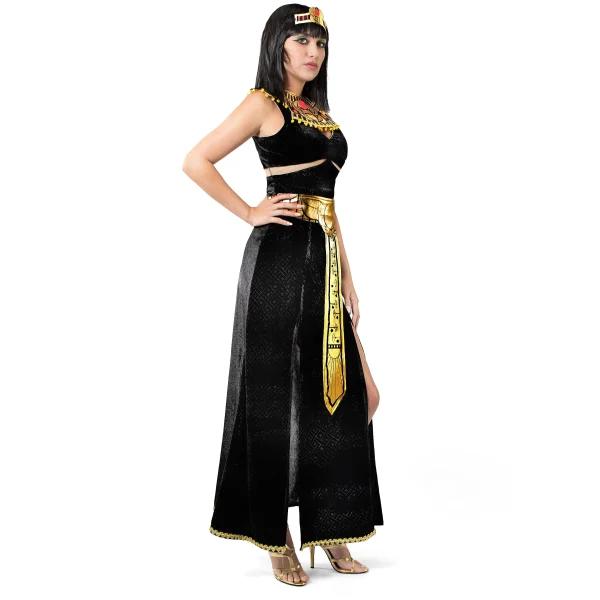 Women Black Cleopatra Dress Costume Set