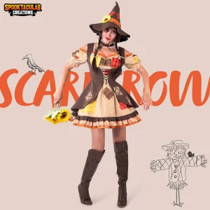 Women Brown Scarecrow Costume