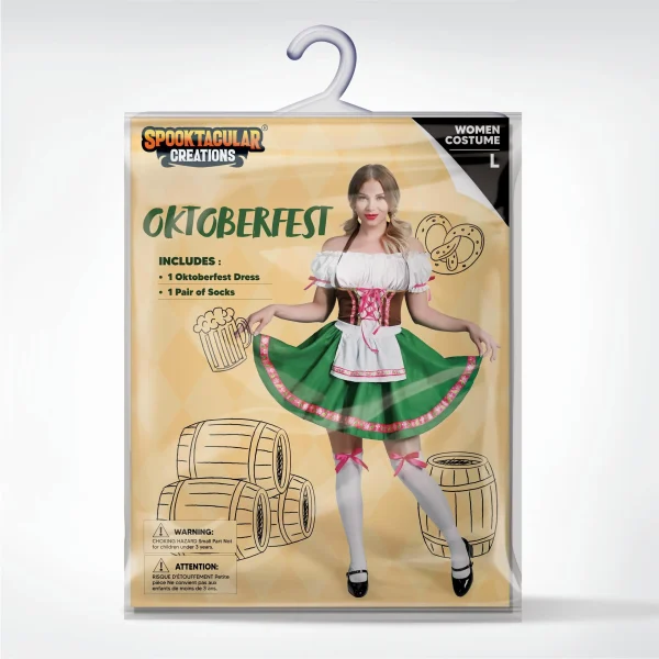 Women Green Traditional Oktoberfest Costume
