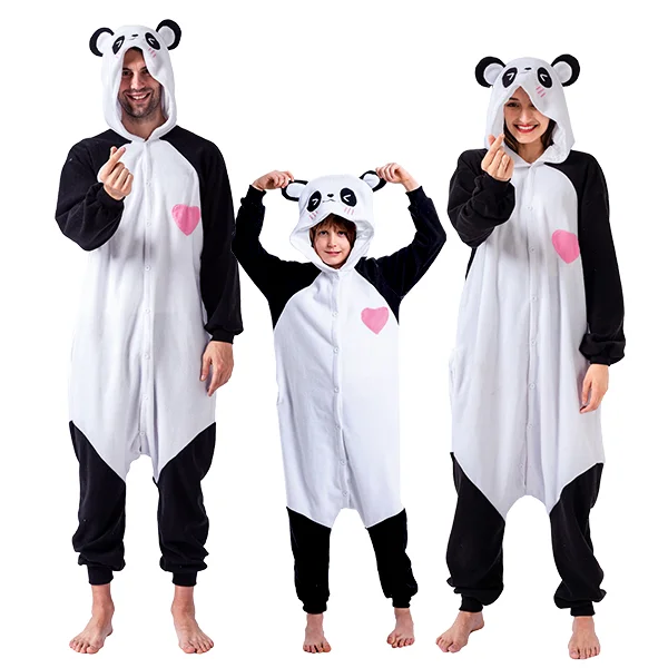 Panda halloween family pajamas