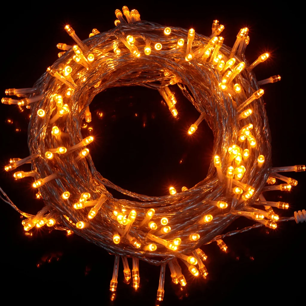 Orange halloween string lights with 8 lighting modes 