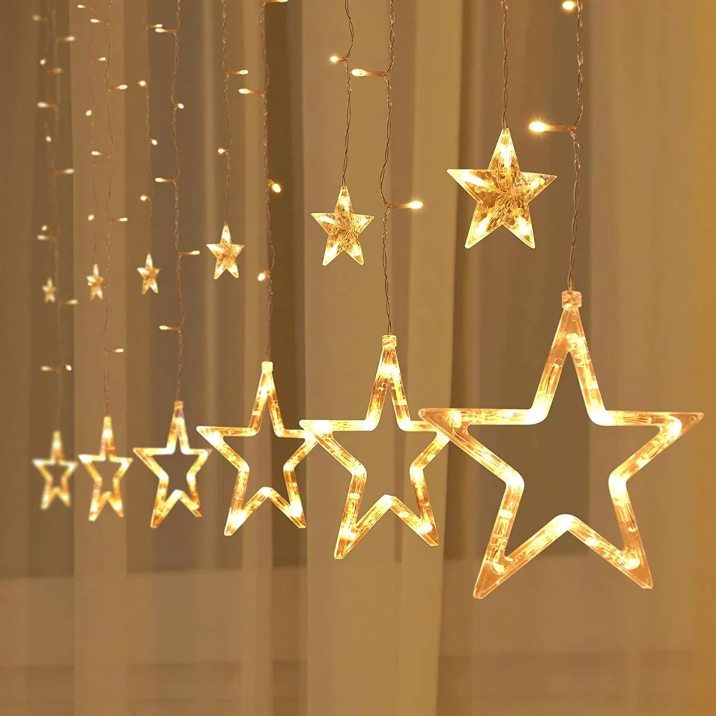 Stars Fairy String Lights Indoor Christmas Decorations