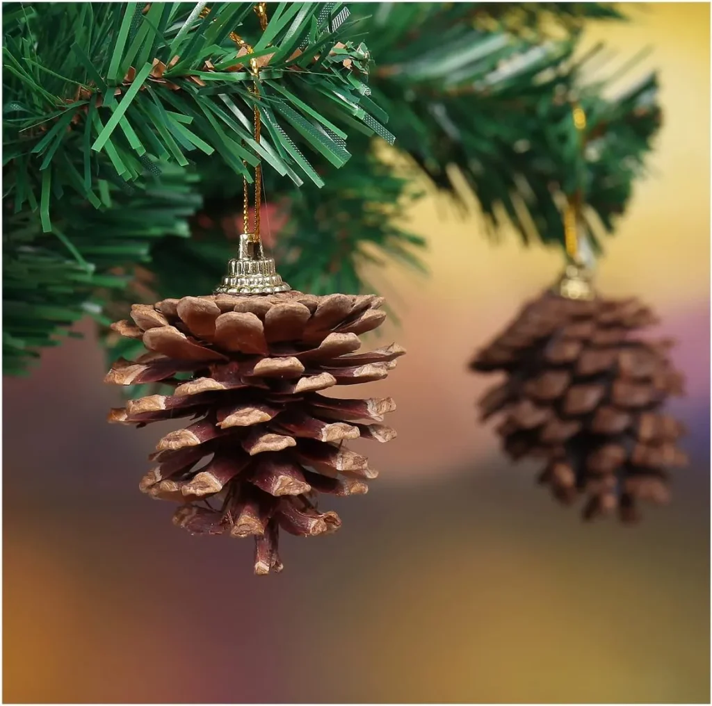 36pcs real pine cone christmas ornaments
