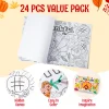 24Pcs Thanksgiving Turkey Coloring Placemats for Kids