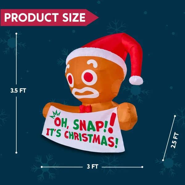 3.5ft Christmas Inflatable Gingerbread Man