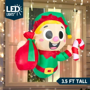 3.5ft Tall Christmas Inflatable Santa Elf