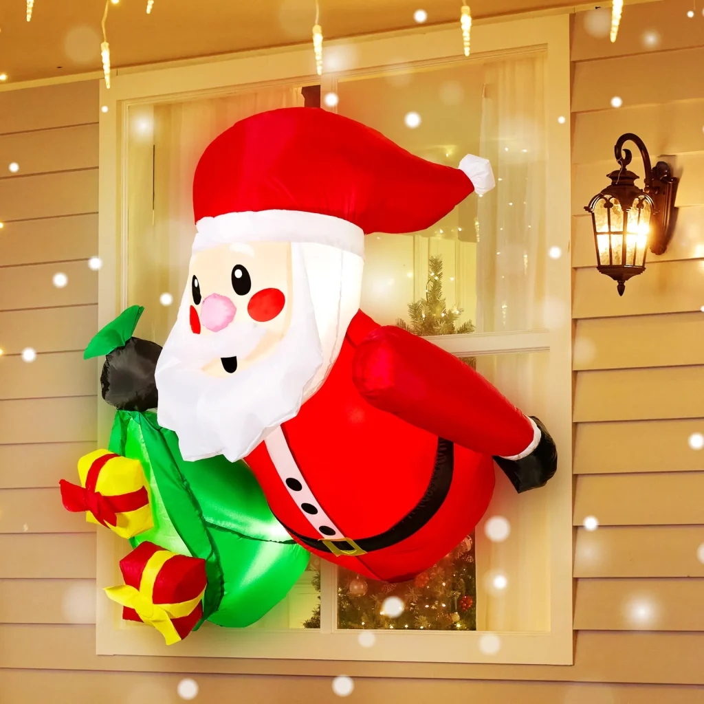 Inflatable Santa with Gift Bags 
