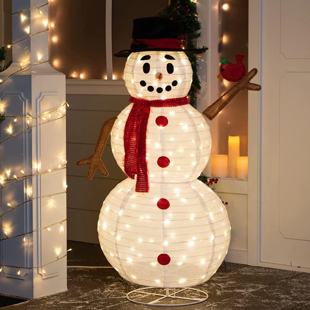 3d collapsible snowman christmas yard decoration