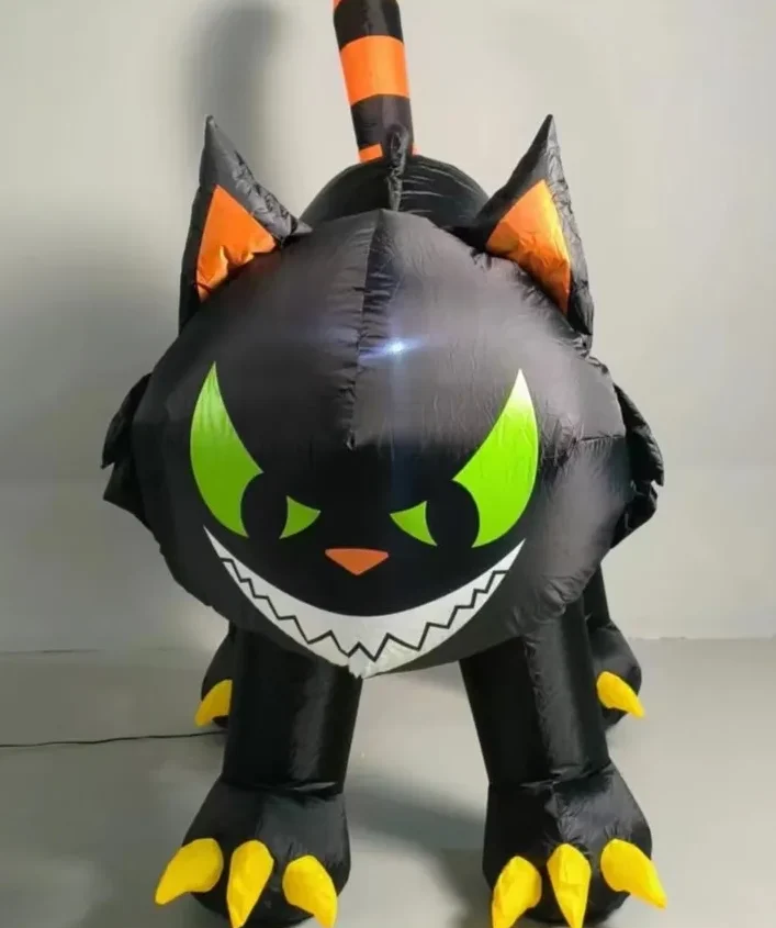 Head Turning Black Cat Inflatable Decoration