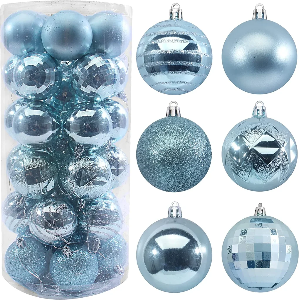 Blue Snow Globes Christmas Decoration