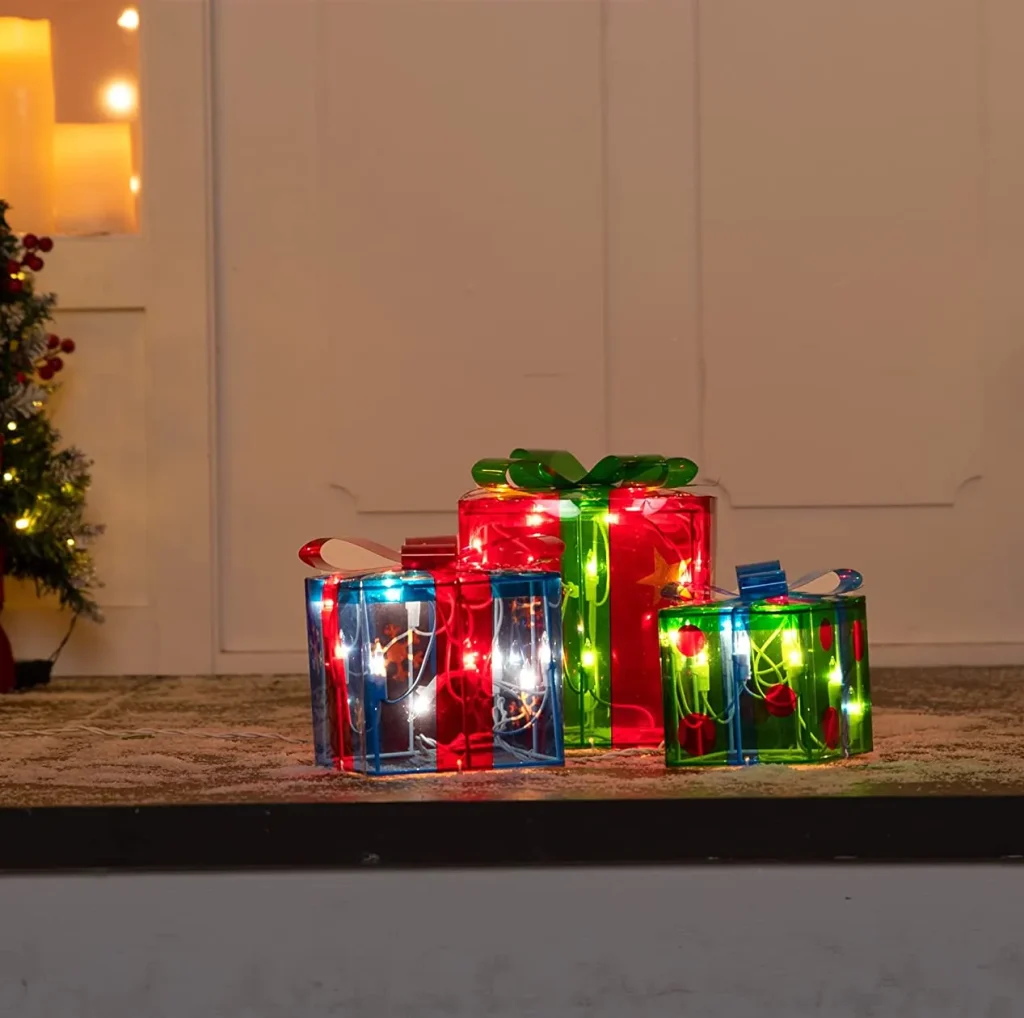 Christmas Light Boxes decor