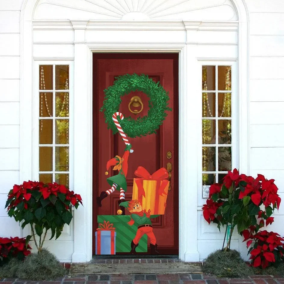 Christmas Elf Window Door Cover