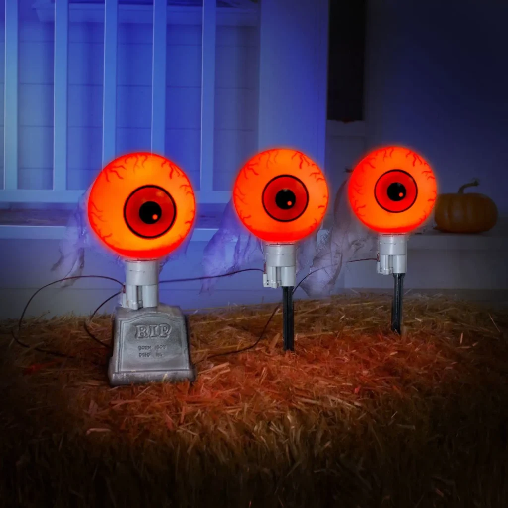 Orange Animated Eyeball Pathway Lights