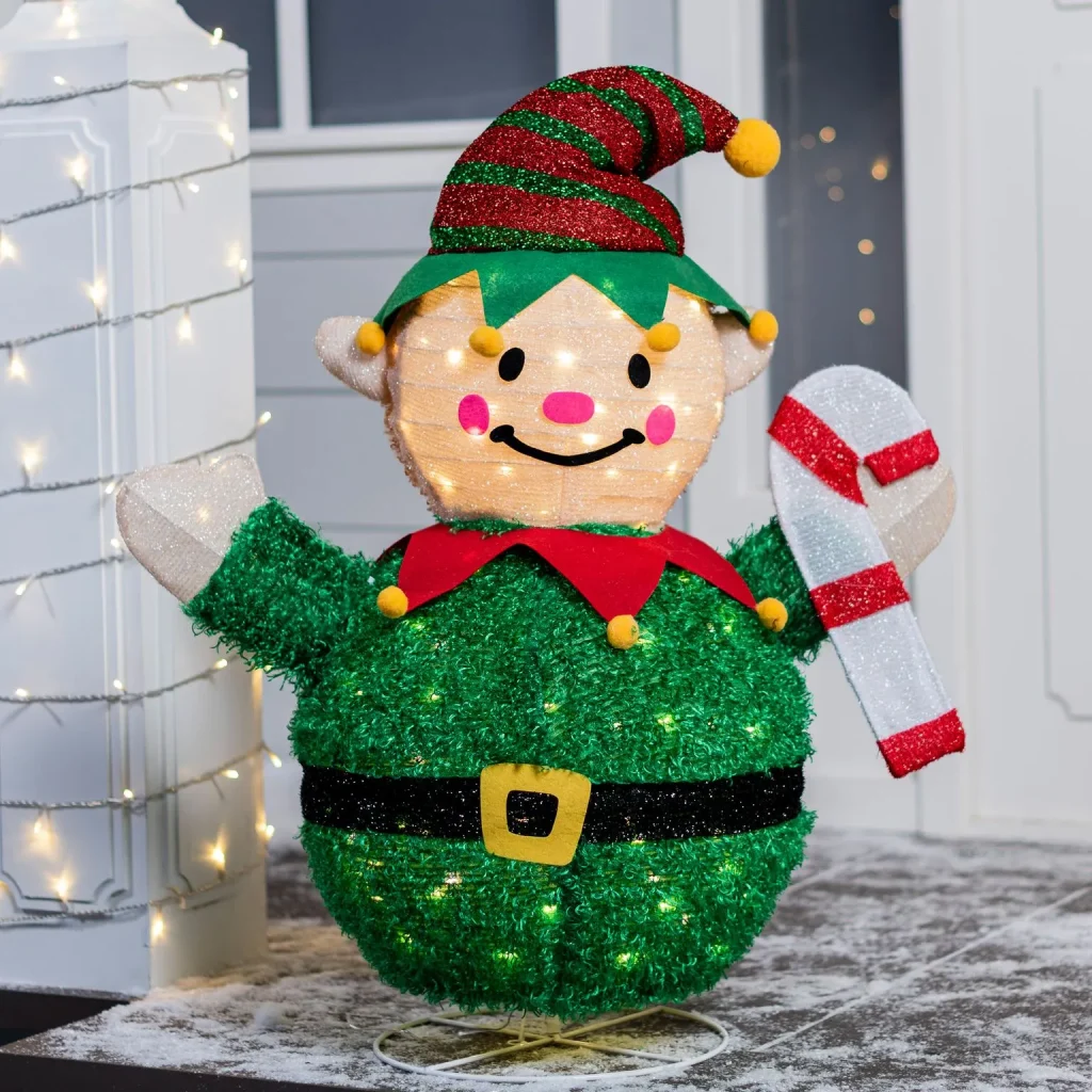 Collapsible Elf Christmas Porch Decorations
