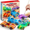 4Pcs DIY Wooden Race Cars Easy to Assemble Arts Crafts Kit (2)