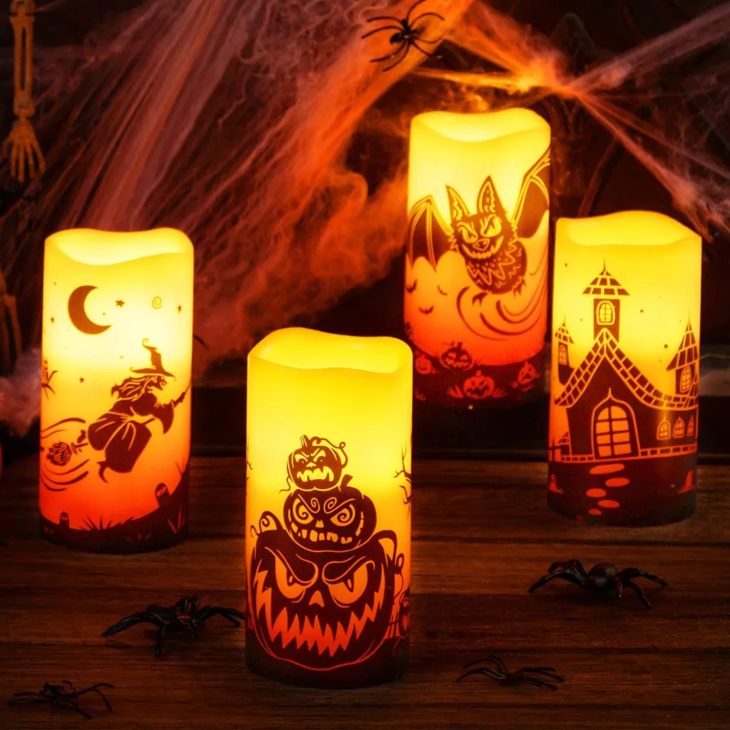 LED Halloween Flameless Candles