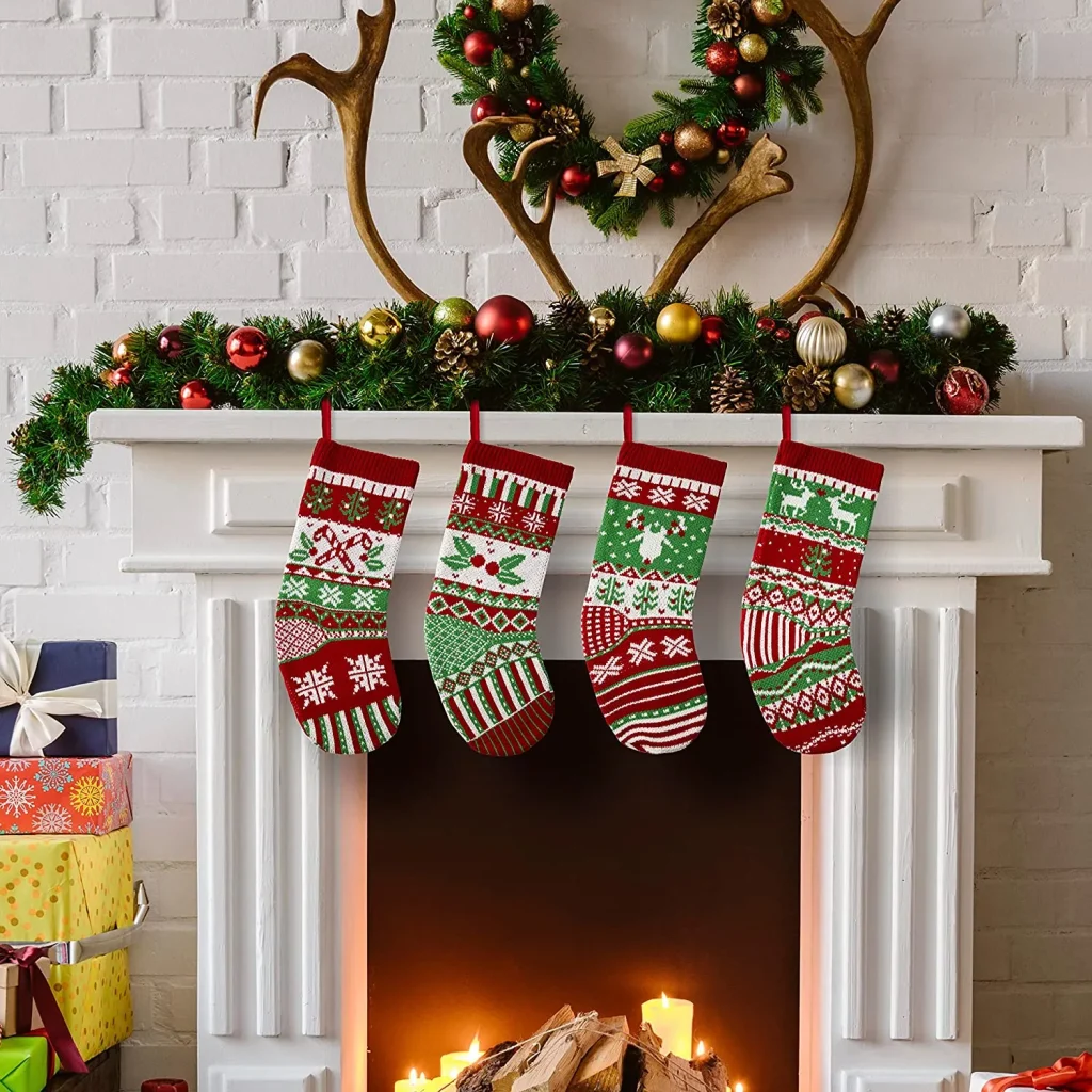 Christmas Stockings for Mantel Decor