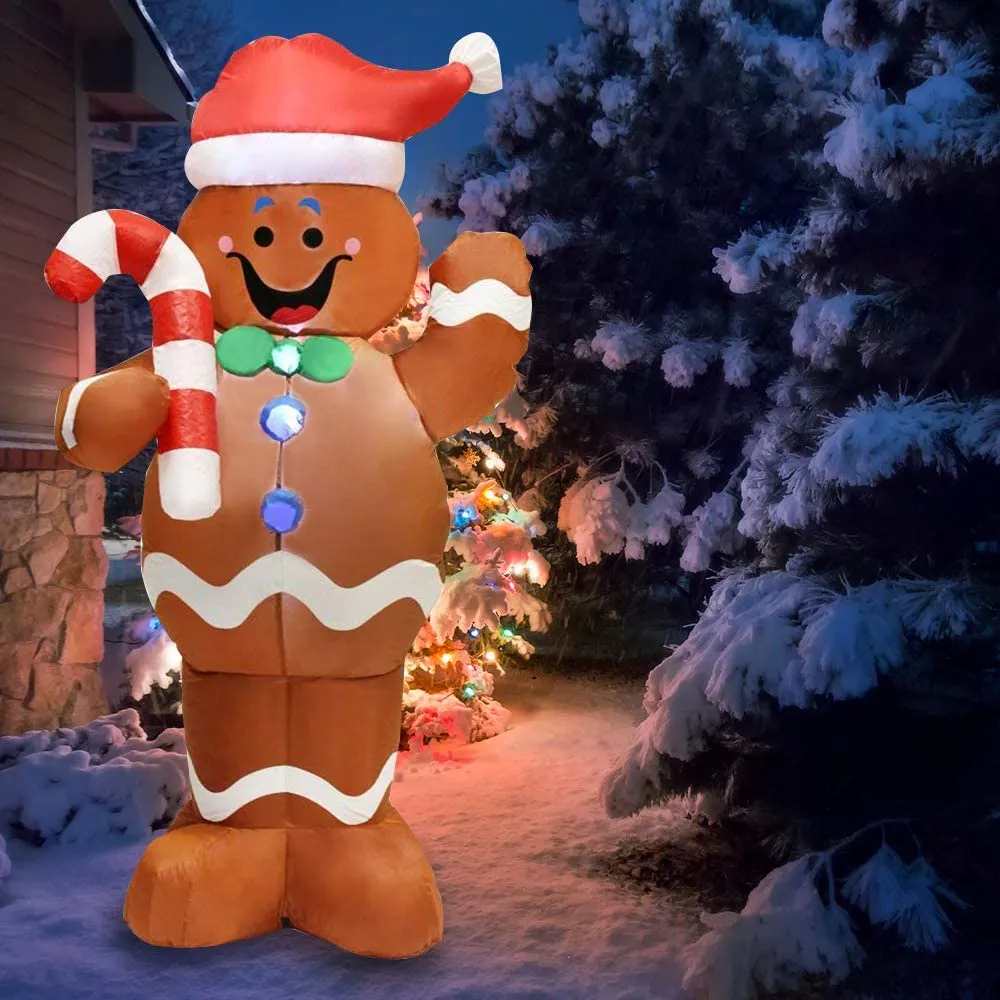 LED Yard Decoration Inflatable Gingerbread Man