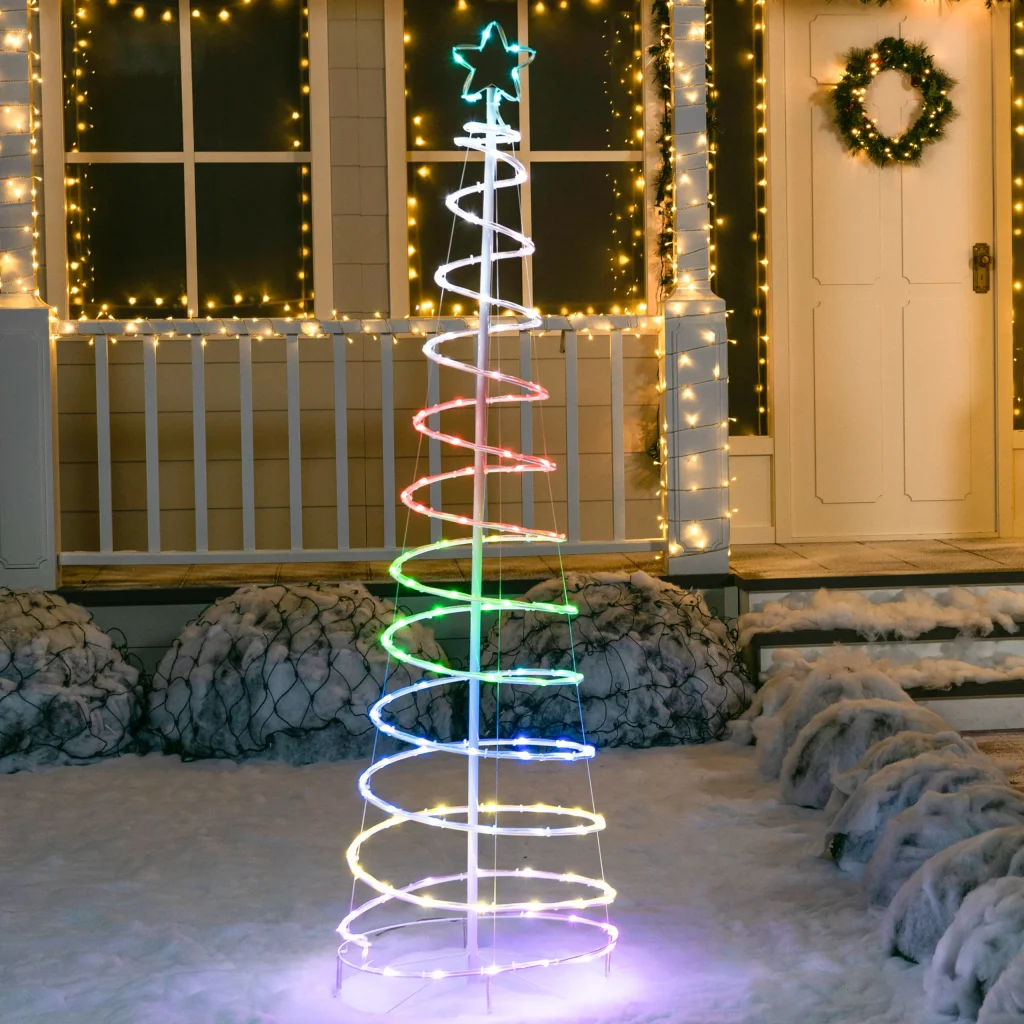 Animated Lightshow Spiral Christmas Tree