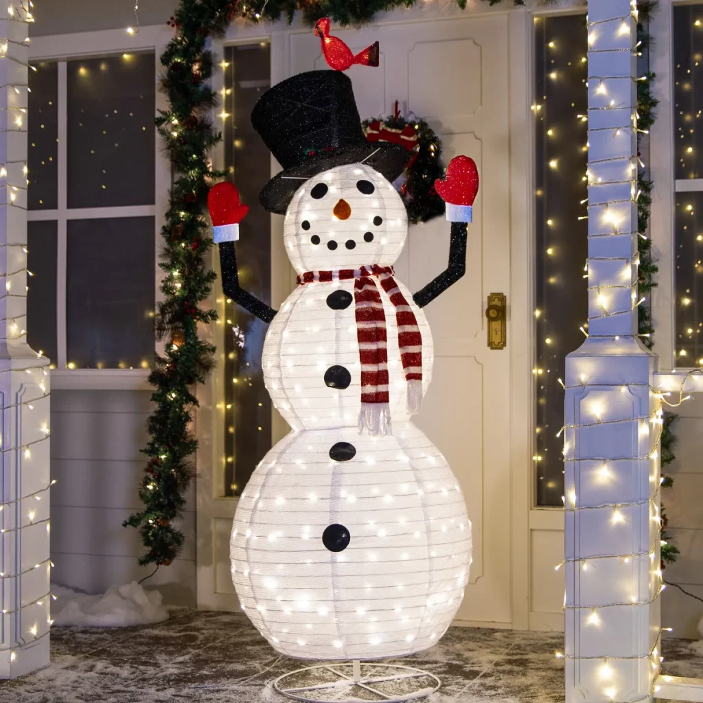 LED Warm White Collapsible Snowman