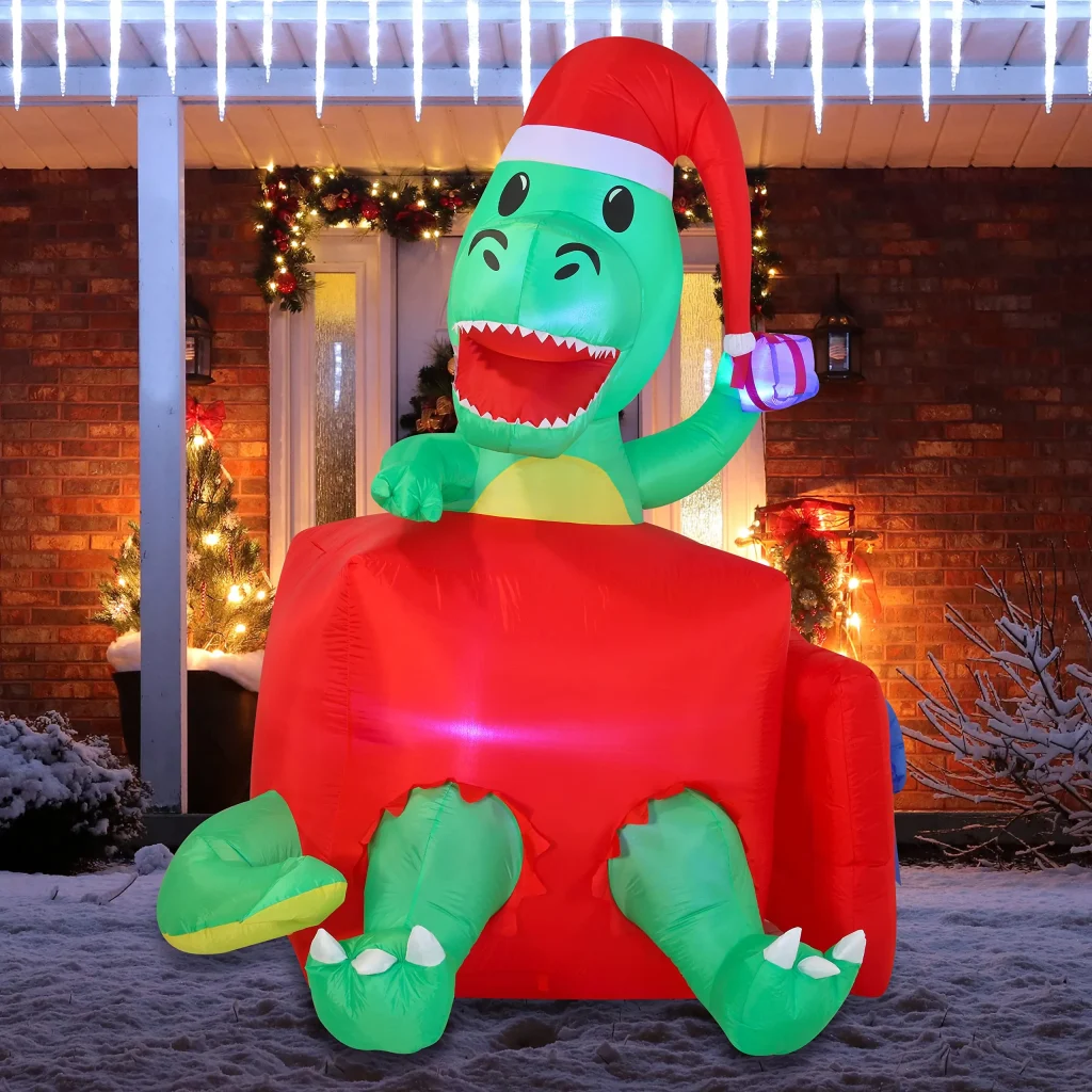LED Inflatable Dinosaur in a Gift Box