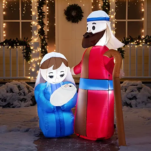 Jesus Family LED Inflatable Christmas Decorations