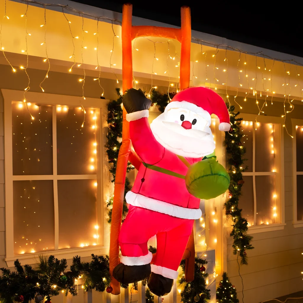 Inflatable Climbing Santa Window Decoration