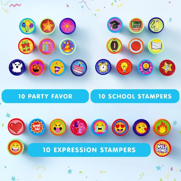 50Pcs Assorted Stamps for Kids
