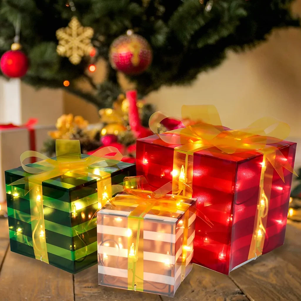 3pcs Decorative PVC Christmas Light Box