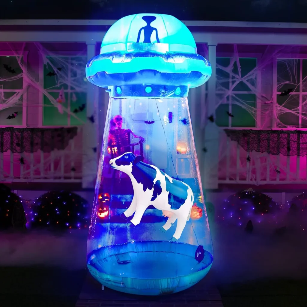 Inflatable UFO and Alien Decoration